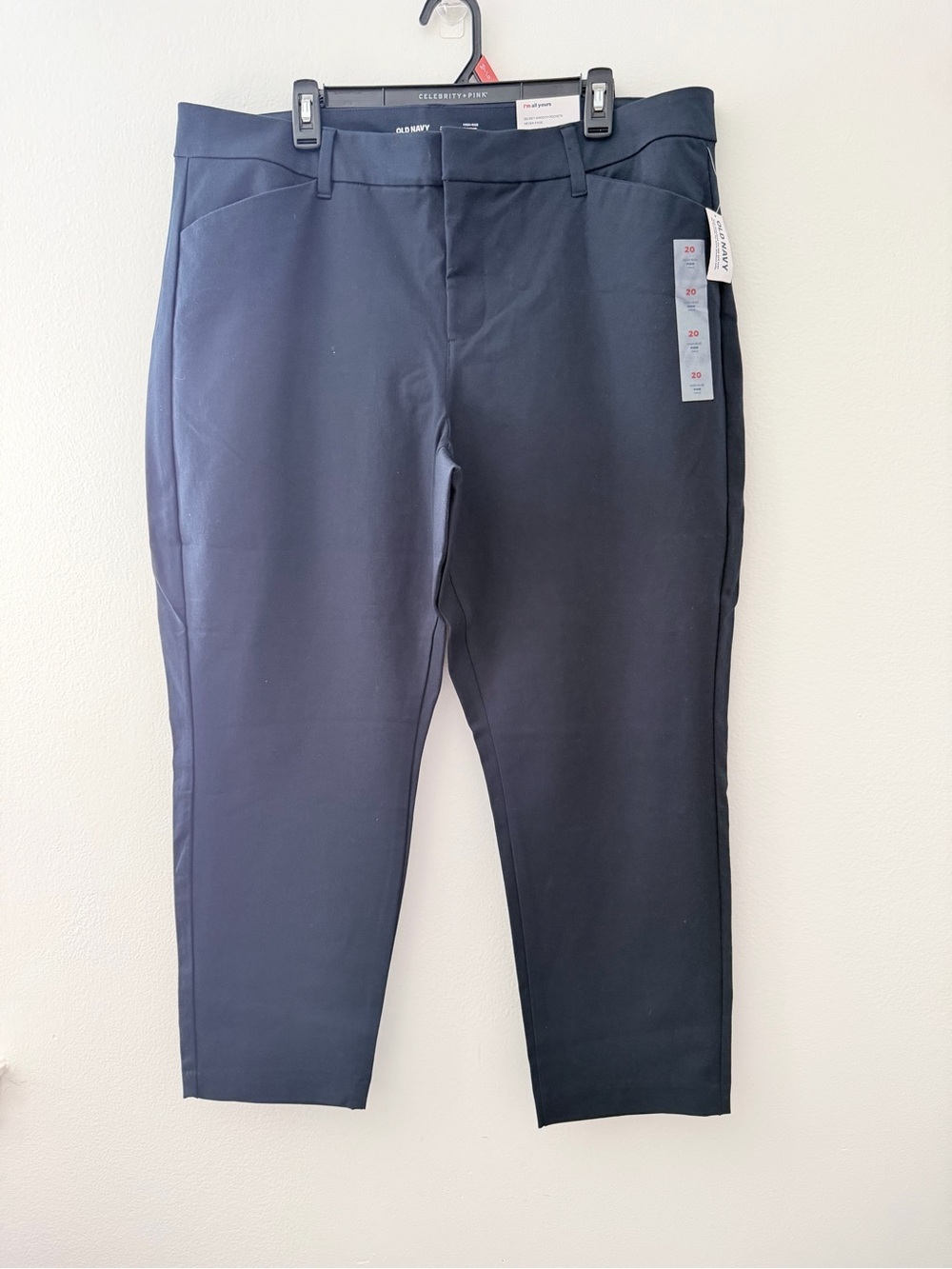 NWT Old Navy Pixie Ankle Pants Women’s Size 20 High Rise Navy Secret Smooth